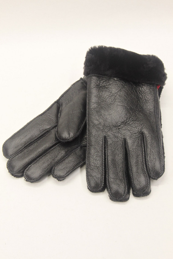 Gant Homme Mouton Lainé Noir : G