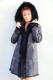 veste longue fourrure lapin femme : sybille