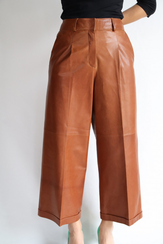 PANTALON CUIR FEMME : PAREL.