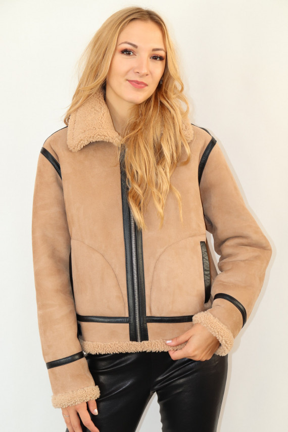 BLOUSON PEAU LAINEE FEMME : OG452