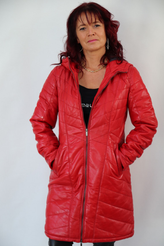 VESTE DOUDOUNE CUIR FEMME : RANIA.R