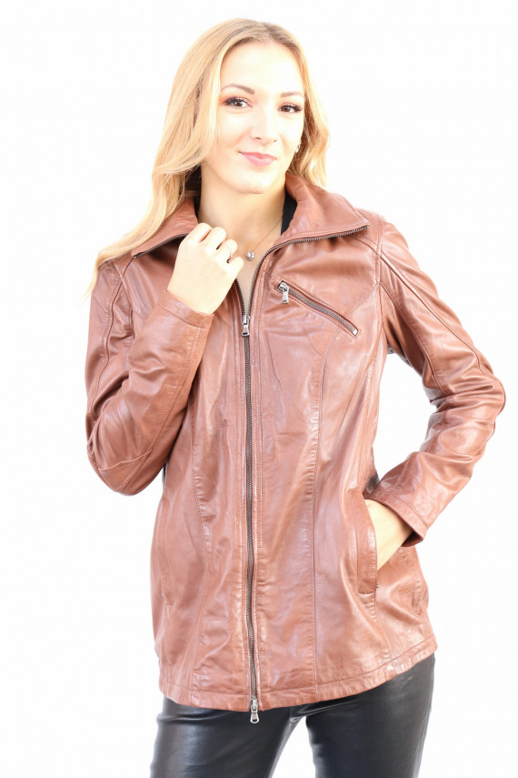 VESTE CUIR FEMME : FAINA.BR