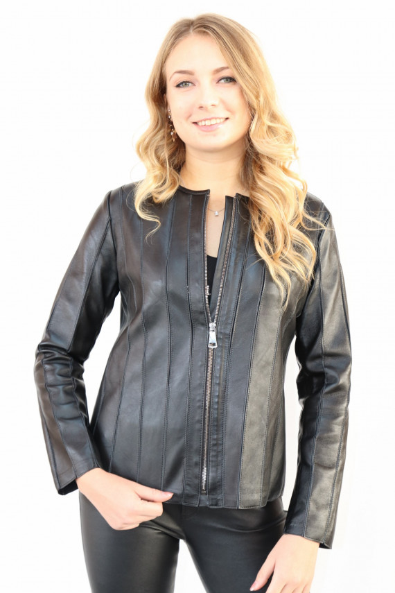 BLOUSON SPENCER CUIR FEMME : CYNTHIAL.N.