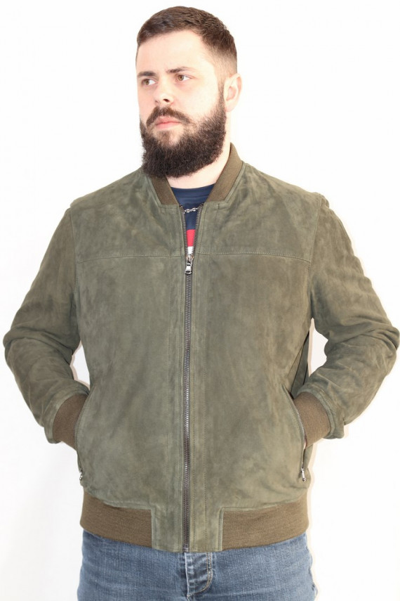 BLOUSON CUIR VELOURS HOMME : DANI K