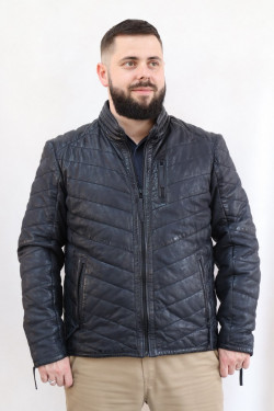 Blouson doudoune cuir homme : arik.2.B