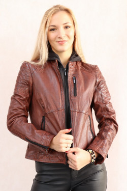 BLOUSON CUIR FEMME : KONO