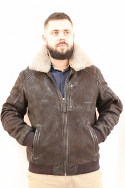 BLOUSON PILOTE CUIR HOMME : B52. B