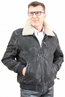 BLOUSON PILOTE CUIR HOMME : B52. B