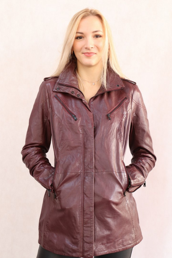 VESTE CUIR FEMME : ORNA.BX