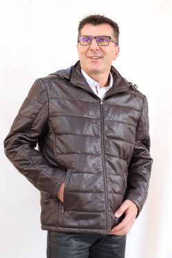 Doudoune cuir homme : LEIF