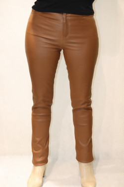 Pantalon cuir stretch  femme : jean.c