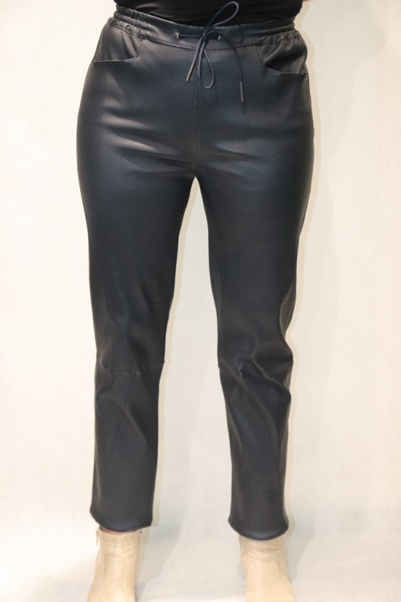 Pantalon cuir agneau stretch femme : RELLIE