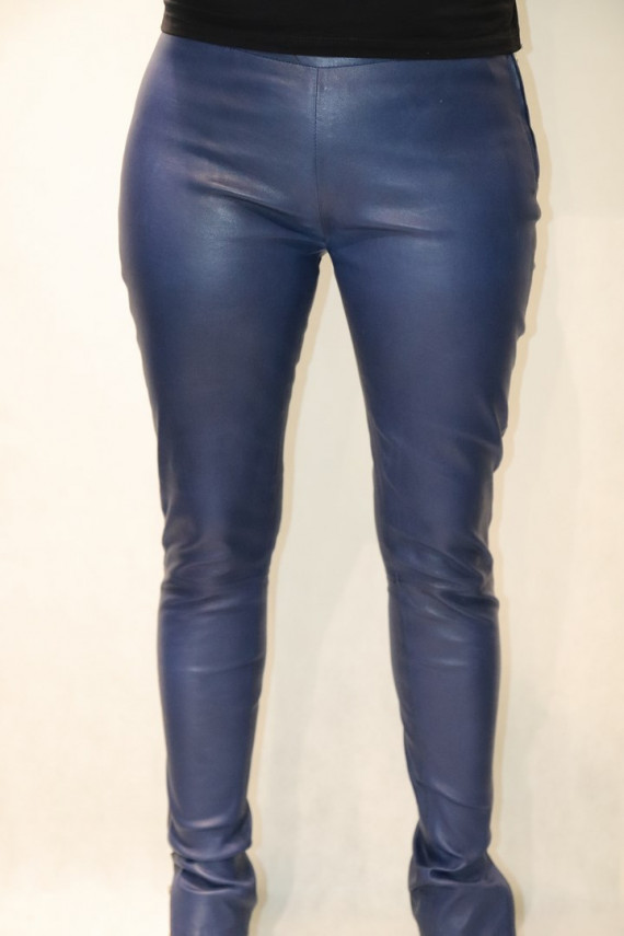 Pantalon cuir agneau stretch  femme : GIMS