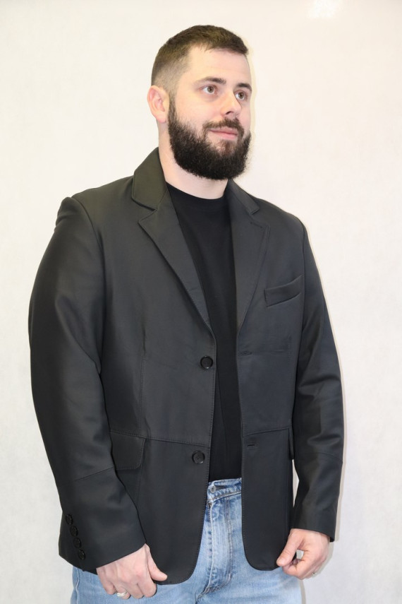 Veste Blazer Cuir Agneau Homme : BARRY