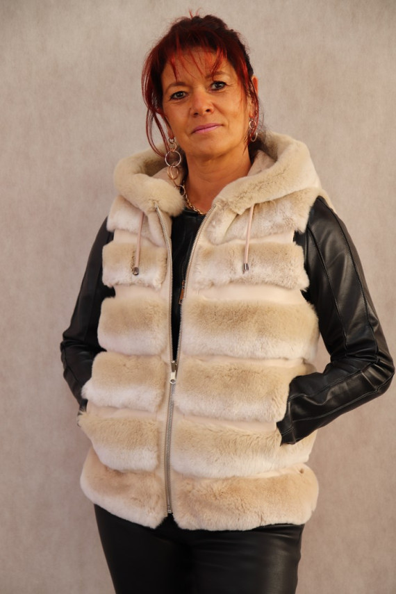 GILET FOURRURE LAPIN : EXY