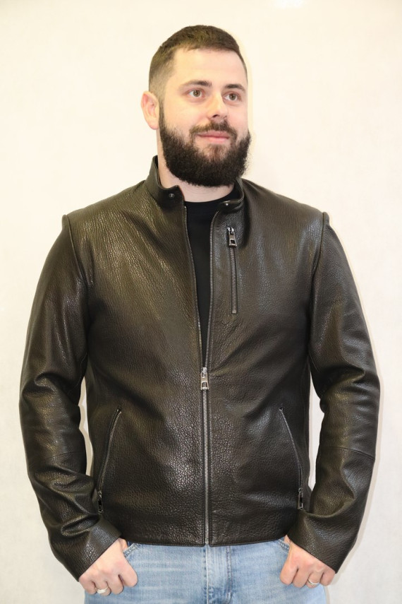 BLOUSON CUIR HOMME : LEO