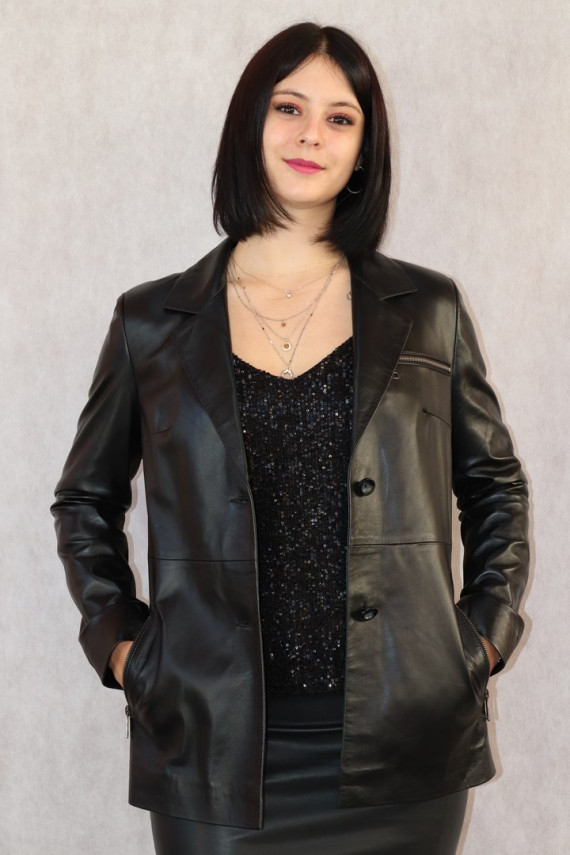 BLAZER CUIR FEMME : ZIA