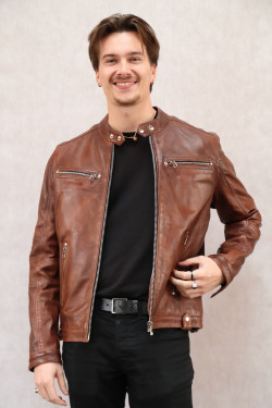 BLOUSON CUIR HOMME : NAROLD
