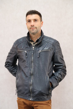 BLOUSON CUIR HOMME : FIETE.B