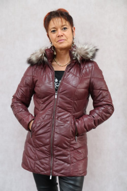 DOUDOUNE CUIR FEMME : LAKA.W