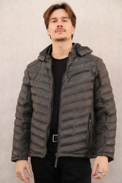 DOUDOUNE CUIR HOMME : SIMO.2.G