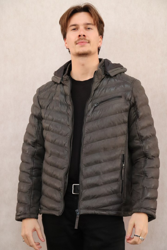 DOUDOUNE CUIR HOMME : SIMO.2.G