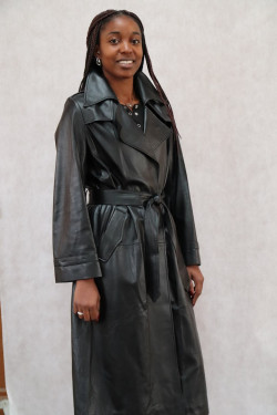 MANTEAU TRENCH CUIR 7/8  : LOUANE