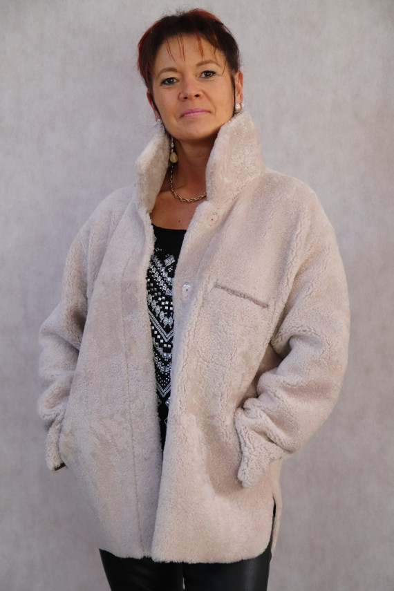 VESTE MOUTON REVERSIBLE FEMME : 19539-Y-75 B