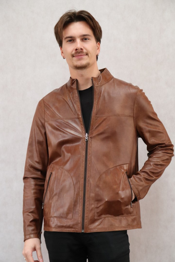 BLOUSON CUIR REVERSIBLE DAIM : JIMMY.T