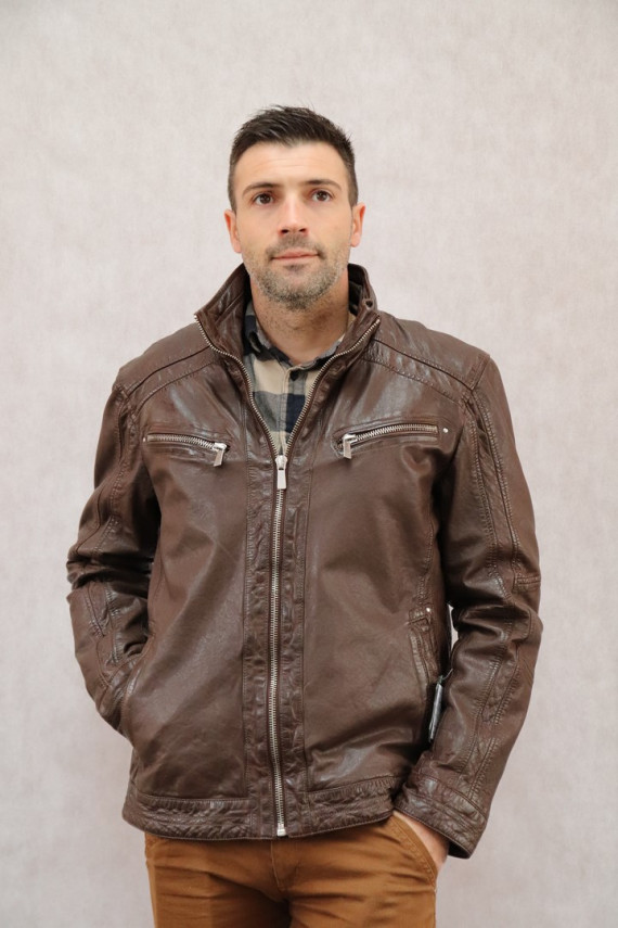 BLOUSON CUIR HOMME : CAMINO.B