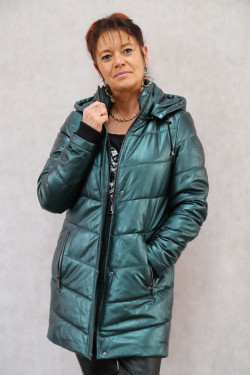 DOUDOUNE CUIR METALLIQUE : LIKA.G