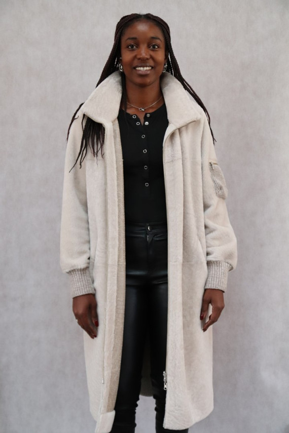 VESTE 7/8 MOUTON FEMME : 19294