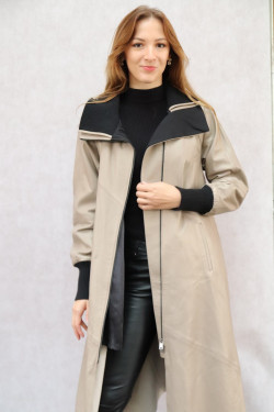 MANTEAU CUIR FEMME : FB.1708