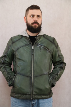 BLOUSON CUIR HOMME : KARL.2