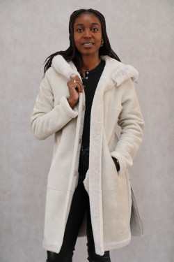 VESTE 3/4 MOUTON FEMME : 19301.90. R