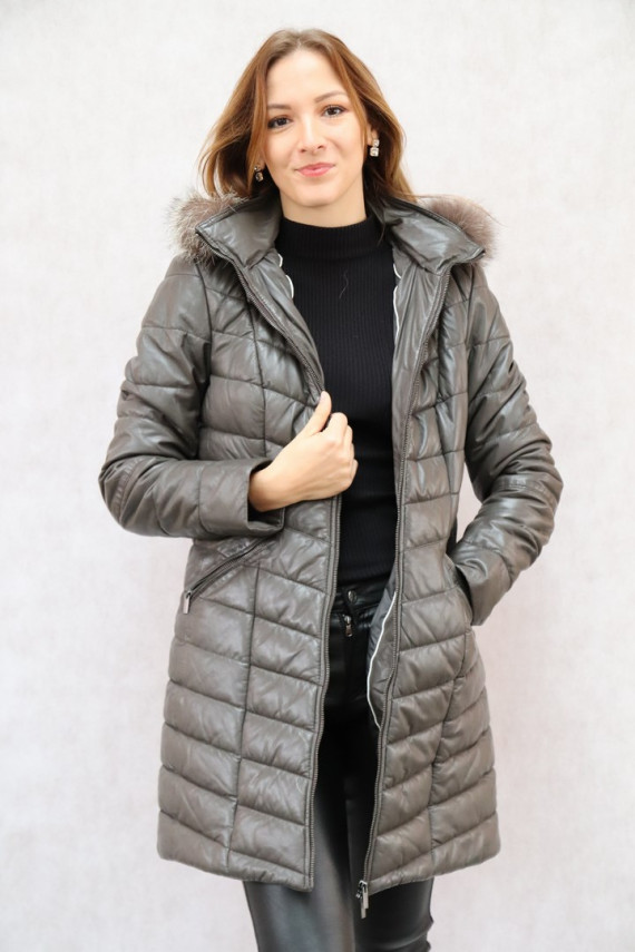 DOUDOUNE CUIR FEMME : LAKA.G