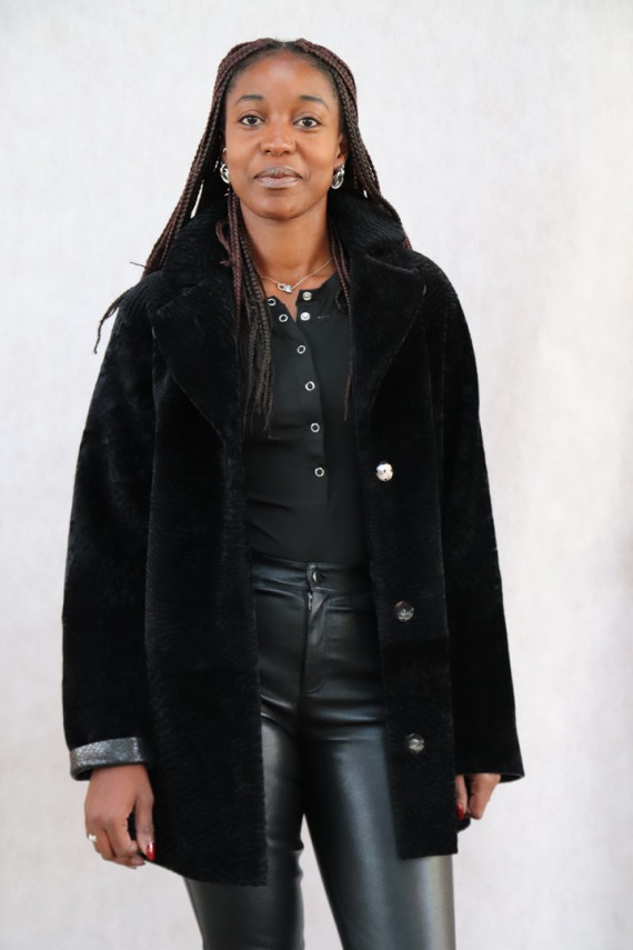 VESTE 3/4 MOUTON FEMME : 19993.75.N