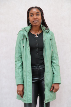 VESTE 3/4 CUIR FEMME : UNAL