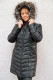 VESTE 3/4 DOUDOUNE CUIR : RANJA.N