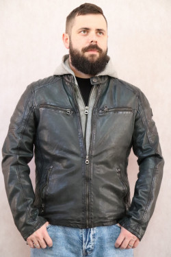 BLOUSON CUIR HOMME : DEVI.G