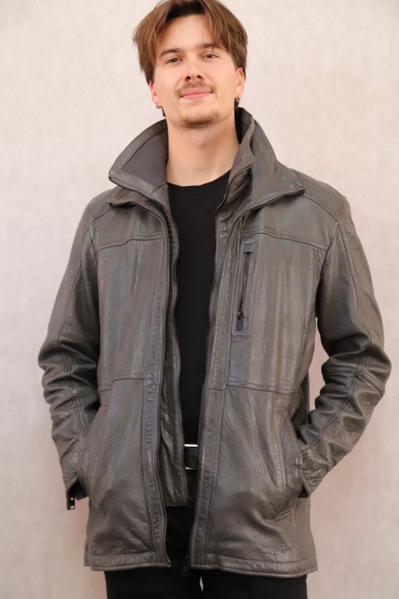 VESTE CUIR HOMME : SKANDERBRORG.3