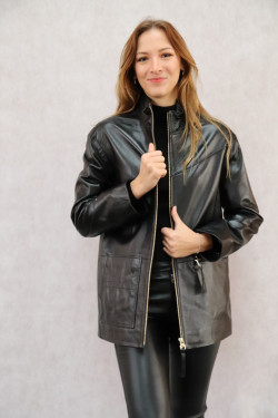 VESTE CUIR FEMME : AB.3711