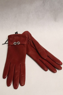 Gant Cuir Femme rouge : 21574