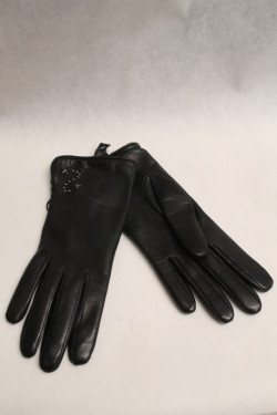 Gant Cuir Femme Noir : 21578