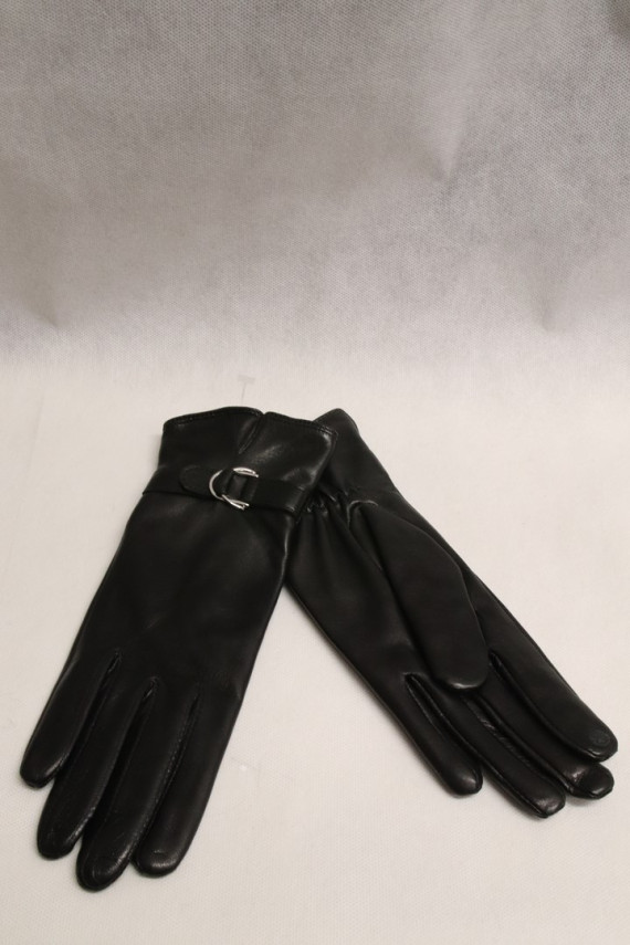 Gant Cuir Femme Noir : 21597