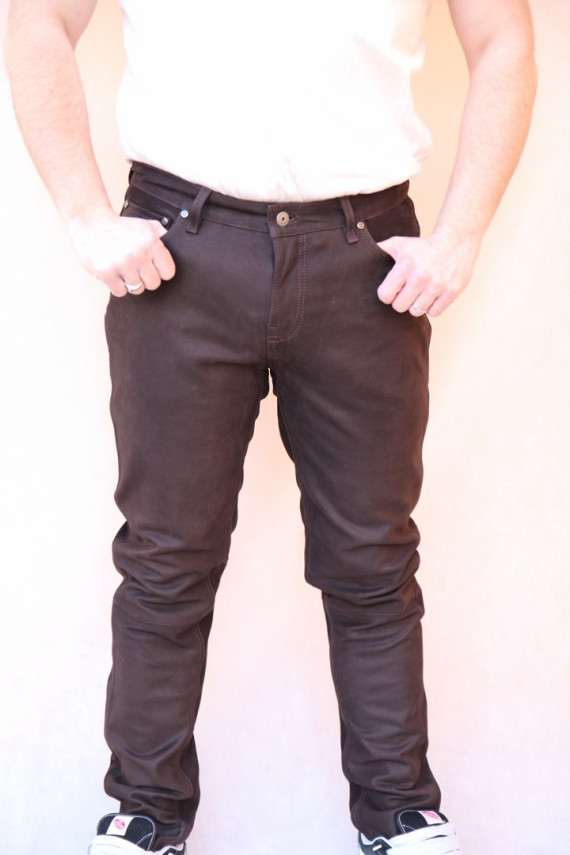 pantalon cuir  homme : LUCK. nubuck