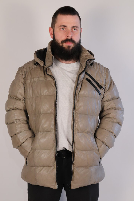Doudoune cuir homme : RORIK.K