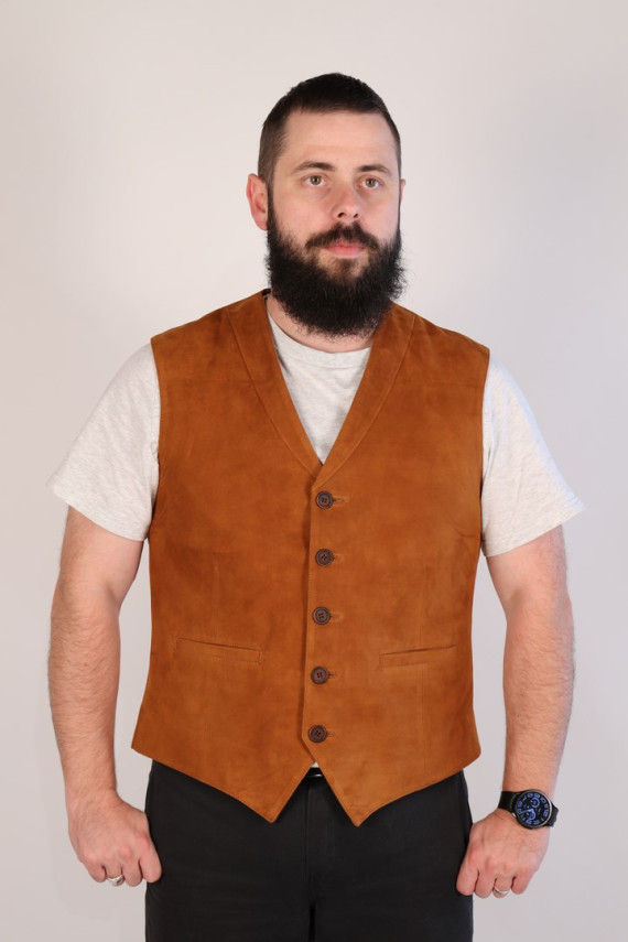 gilet cuir homme : FRANCK.W