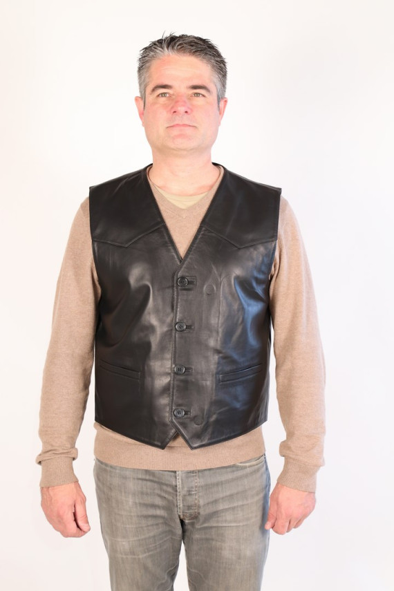 gilet cuir homme : FRANCK.N
