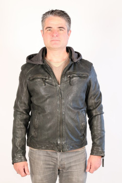 BLOUSON CUIR HOMME : SANDOKO